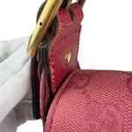 Gucci GG Vintage Pink Canvas Horsebit Shoulder Bag