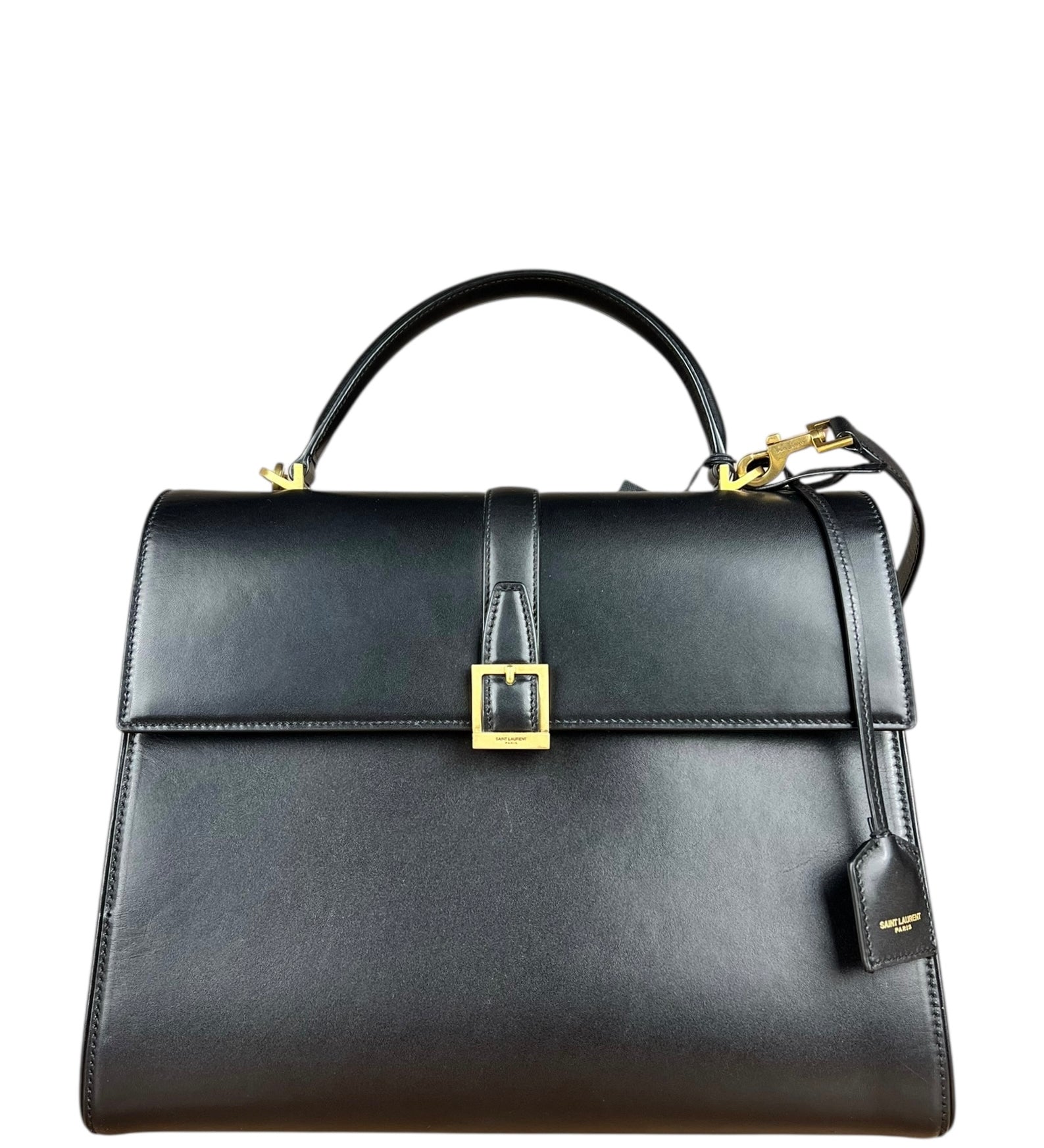 Saint Laurent Le Fermoir Top Handle 2Way Black