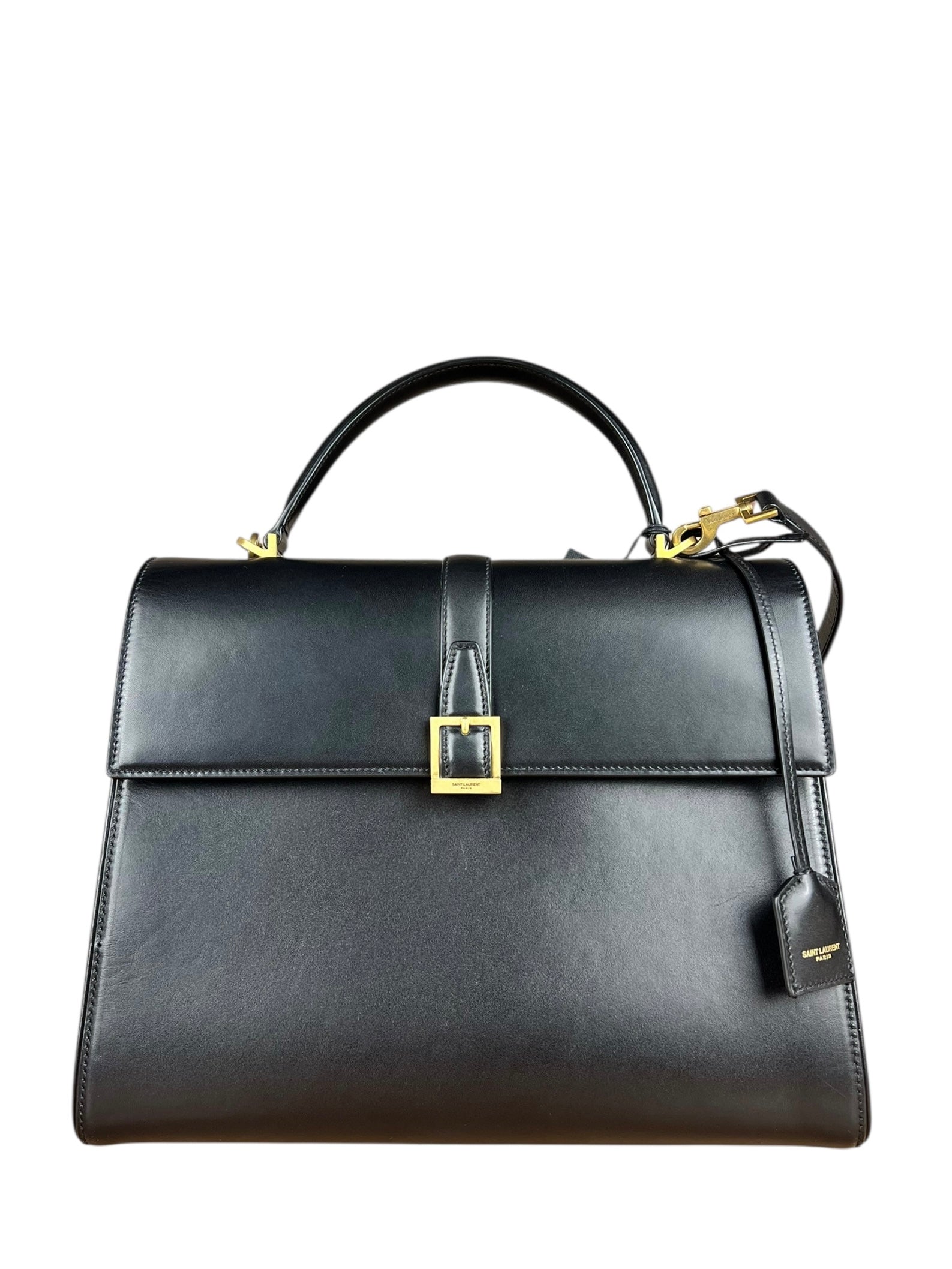 Saint Laurent Le Fermoir Top Handle 2Way Black