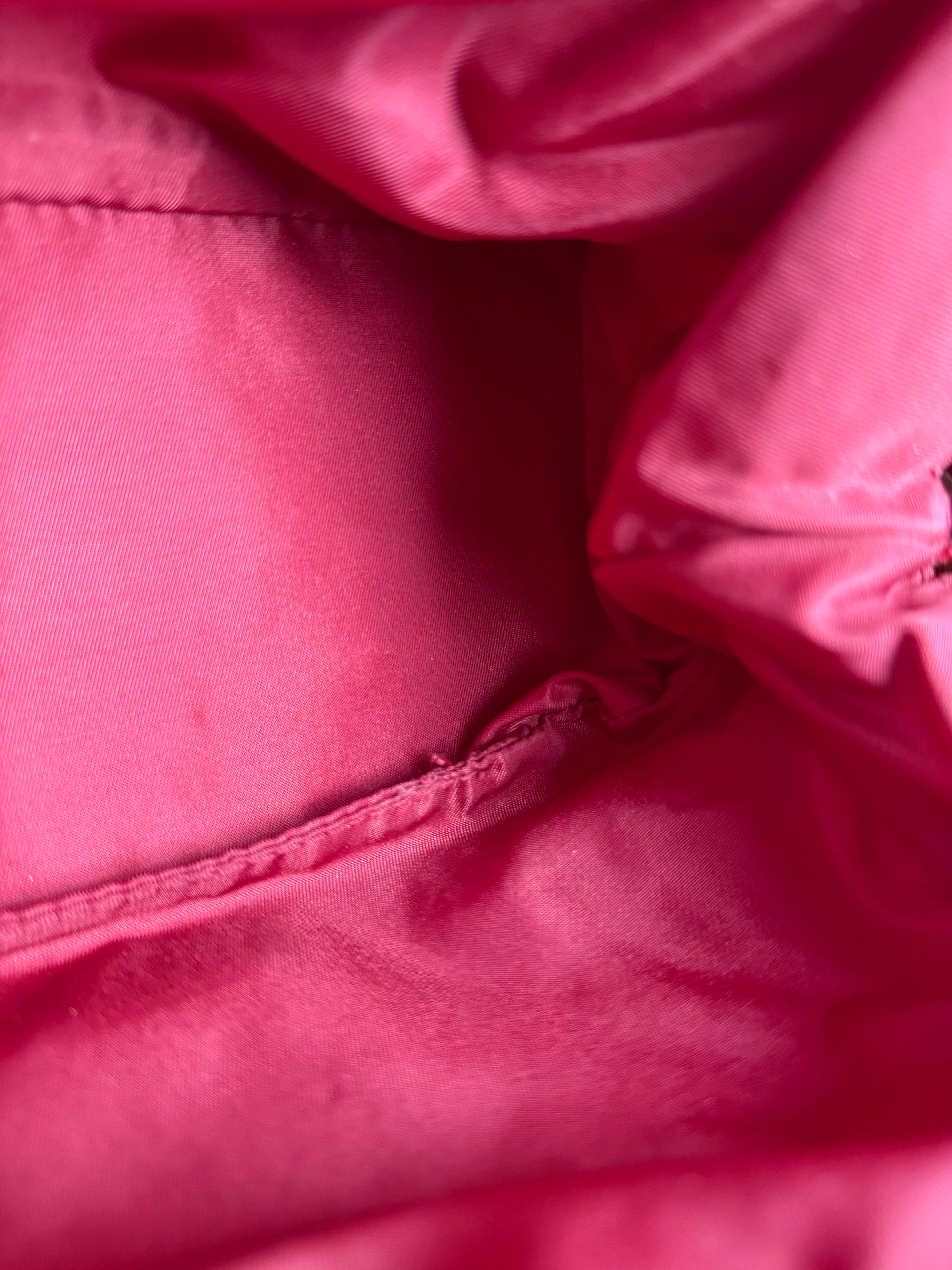 Prada Red Nylon Cosmetic Clutch