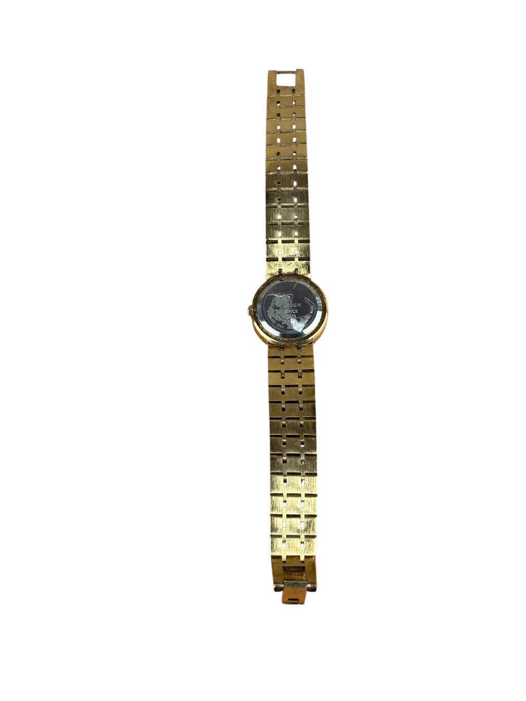 Gruen Green Stone Dial Gold Plate Band