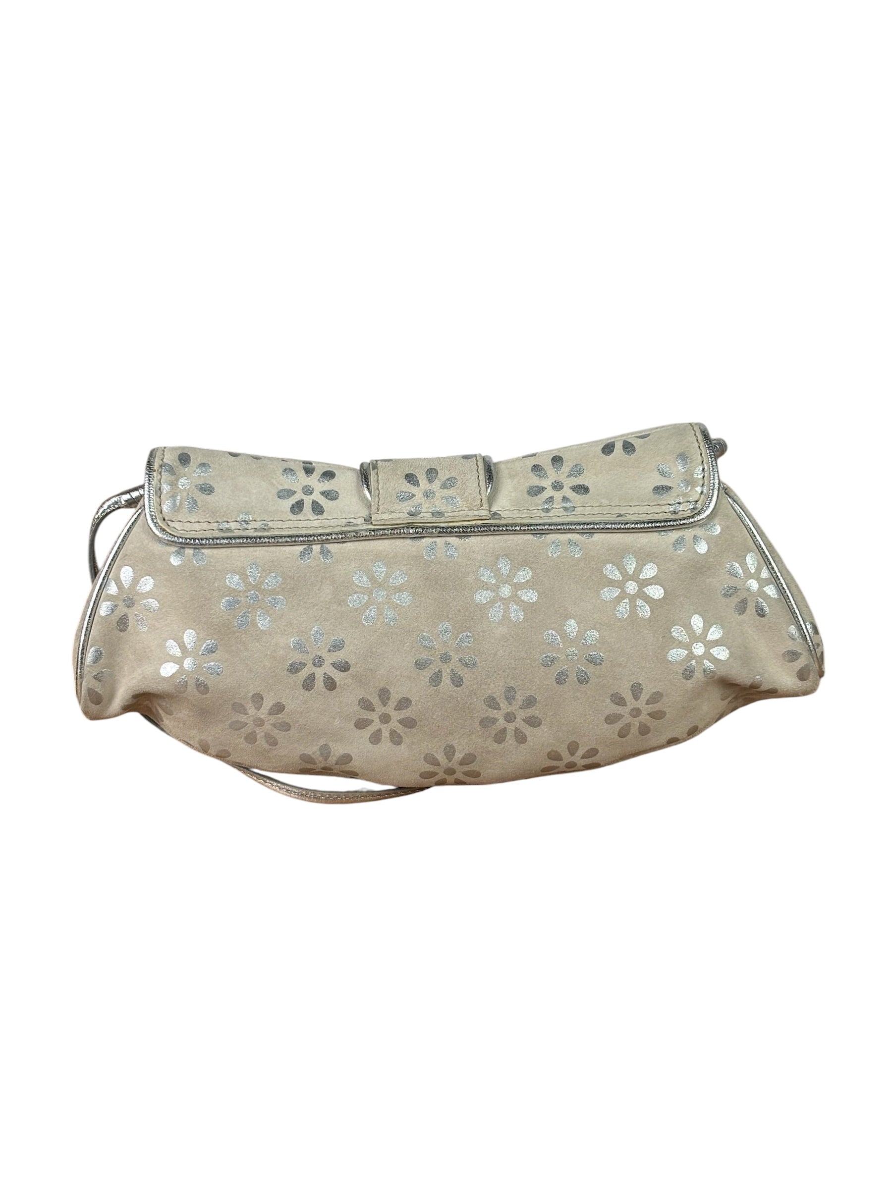 Celine Grey/Silver Suede/Leather Daisy Pochette
