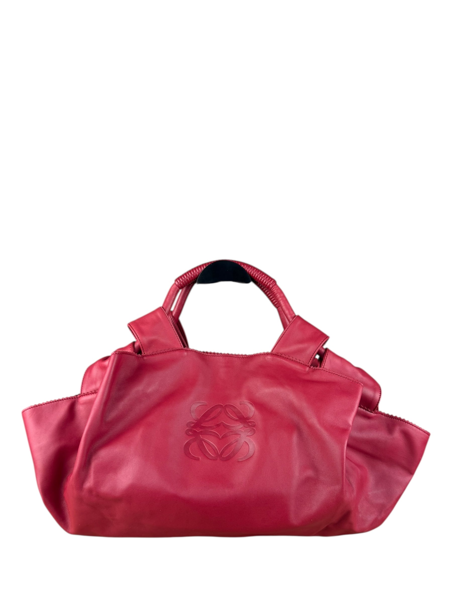 Loewe Dark Red Nappa Aire Leather Handbag