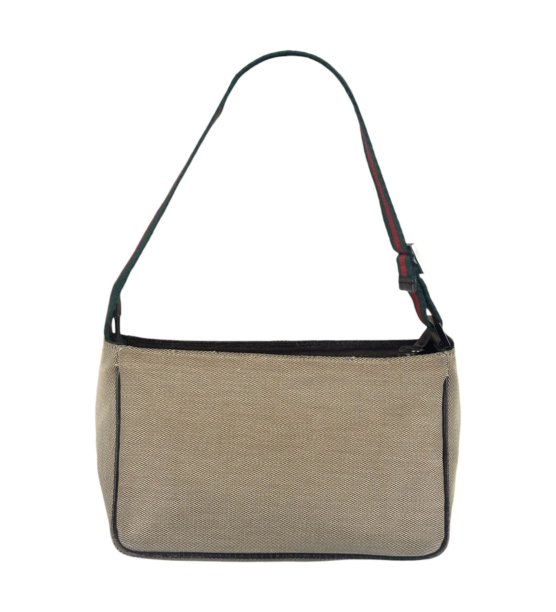 Gucci Vintage Beige Canvas Mini Pochette Handbag
