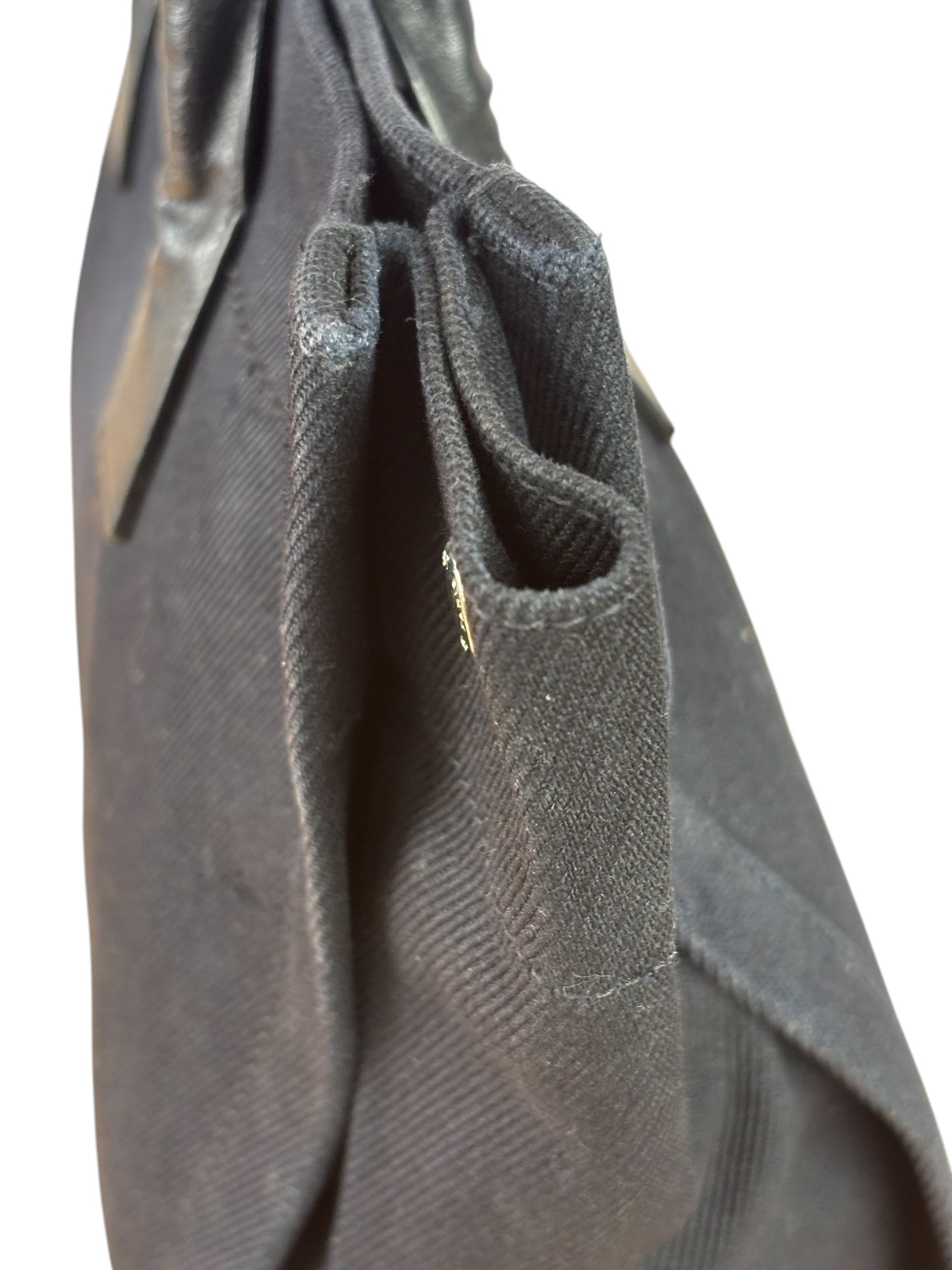 Yves Saint Laurent Black Rive Gauche Canvas Tote