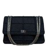 Chanel Black Wool Quilted 2.55 Chain Flap Bag '97-'99