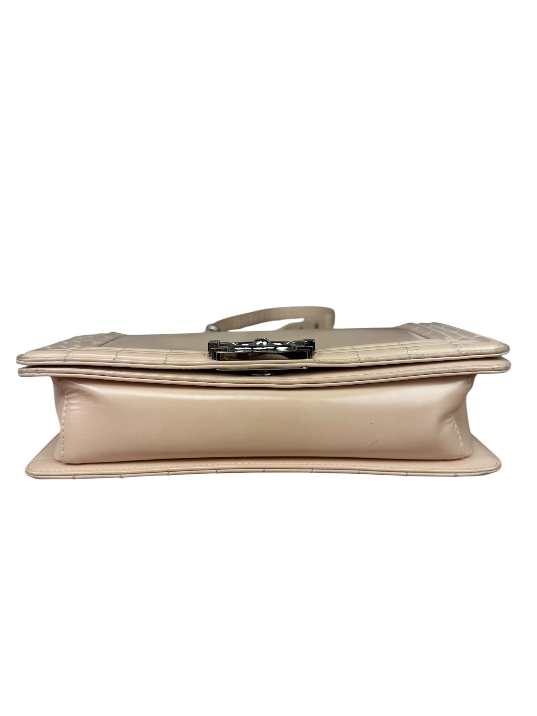 Chanel Cream Patent Leather Boy Flap Bag 2012