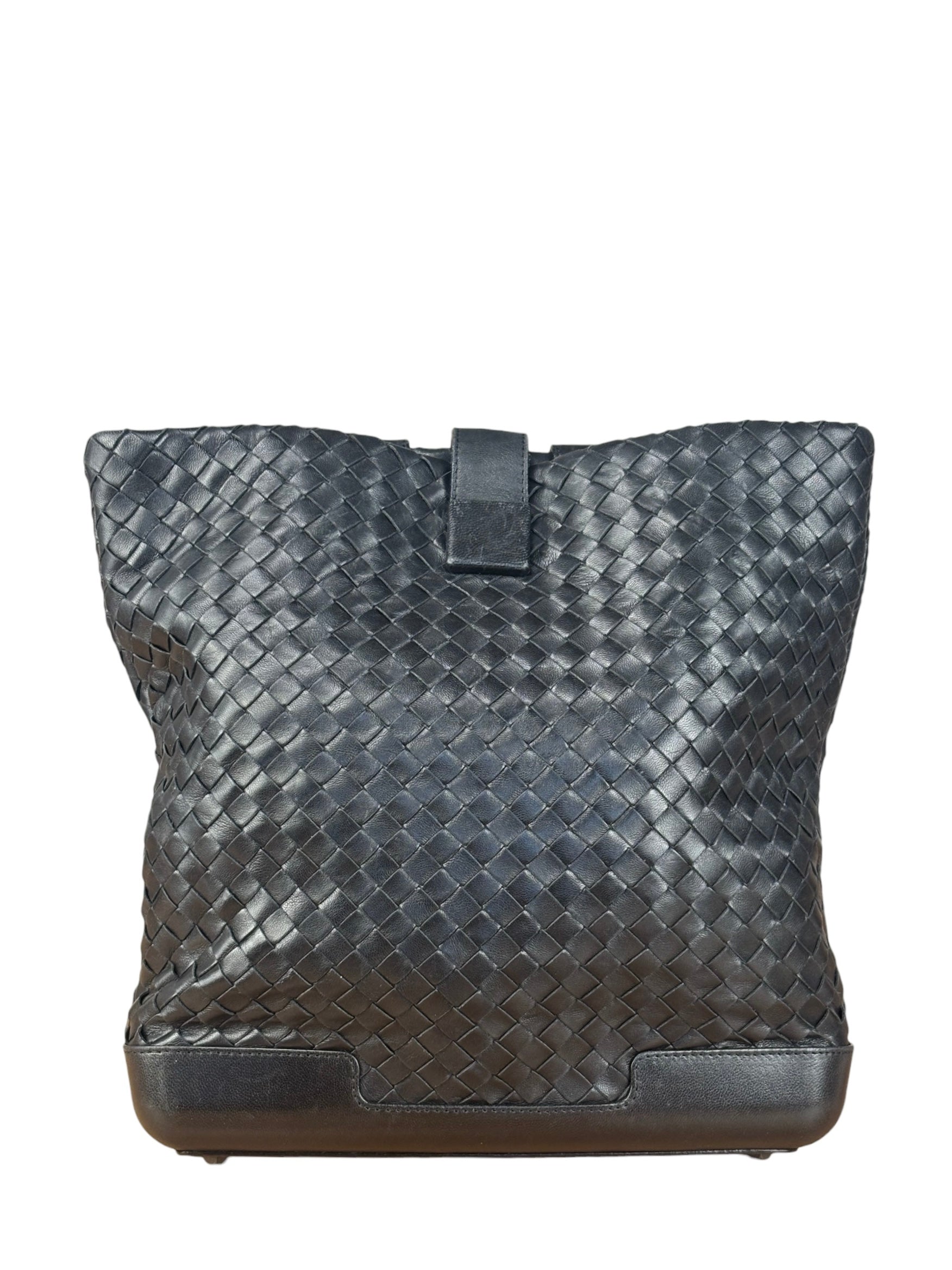 Bottega Veneta Black Intrecciato weave Shoulder bag