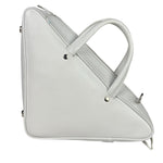 Balenciaga White Leather Triangle Two-Way Bag