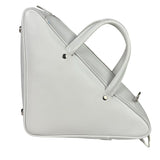 Balenciaga White Leather Triangle Two-Way Bag
