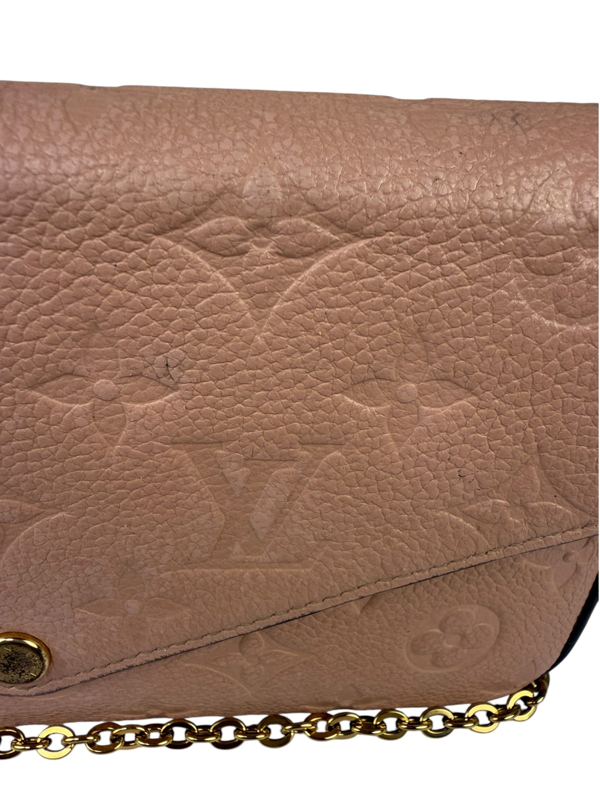 Louis Vuitton Peach Monogram Felicie Wallet On Chain