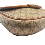 Celine Vintage Beige Leather Trim Macadam Mini Crossbody