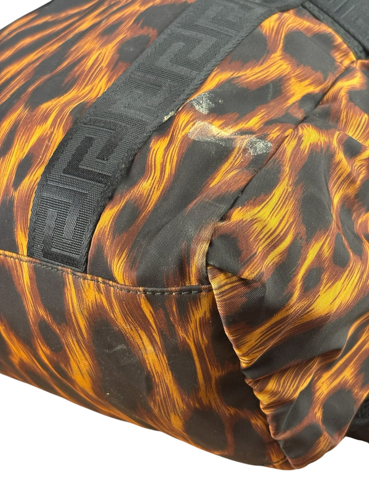 Versace Colorblock Tiger Print Medusa Head Travel Backpack