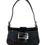 Fendi Mini Baguette Neoprene Black
