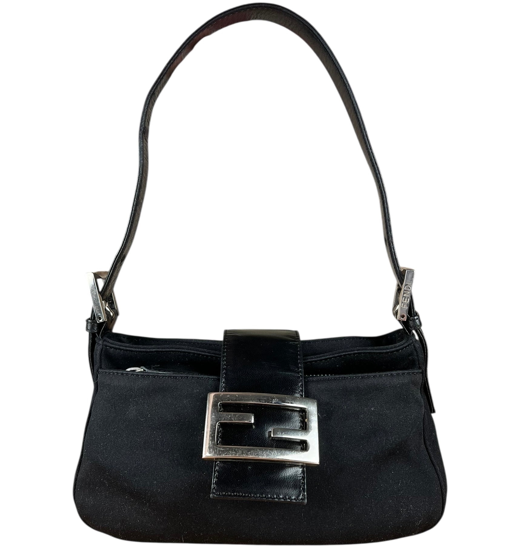 Fendi Mini Baguette Neoprene Black