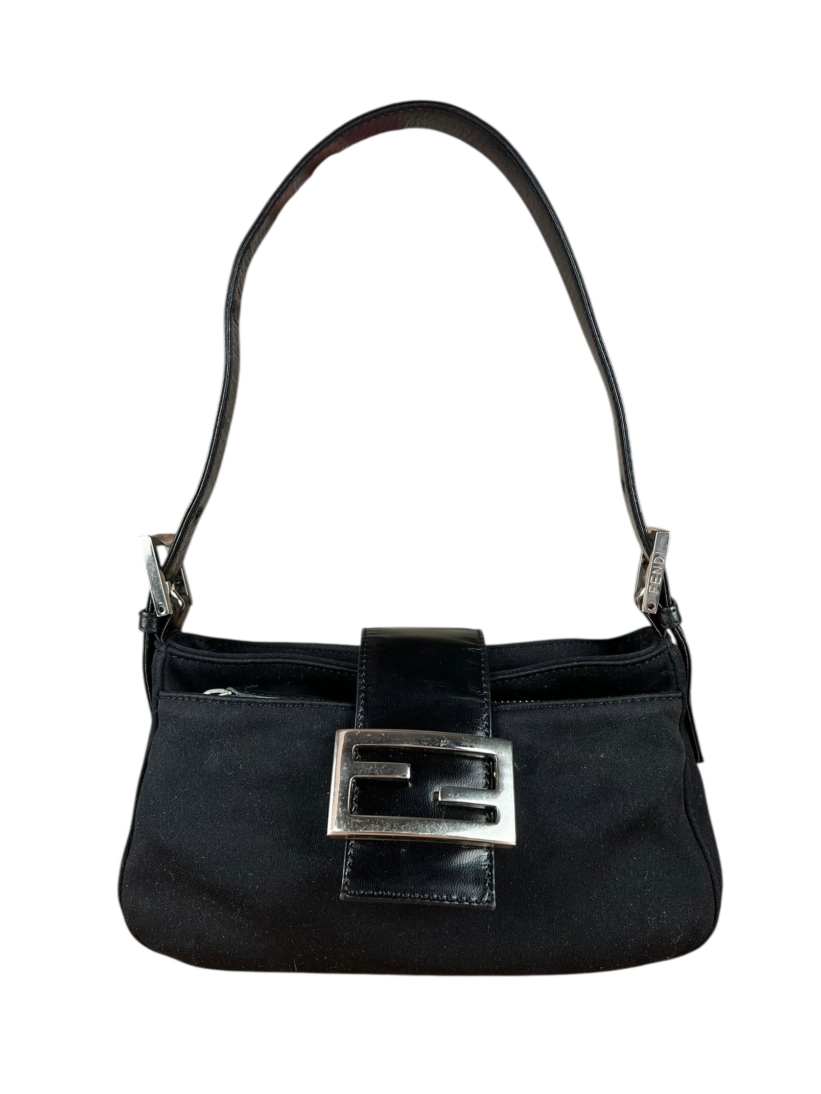 Fendi Mini Baguette Neoprene Black