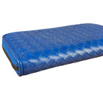 Bottega Veneta Intrecciato Long Wallet Blue