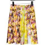 Prada Pleated Floral Long Skirt