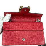 Gucci Red Leather Dionysus Super Mini Chain Crossbody Bag