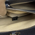 Gucci Bicolor Leather Trim GG Canvas Two-Way Tote Bag
