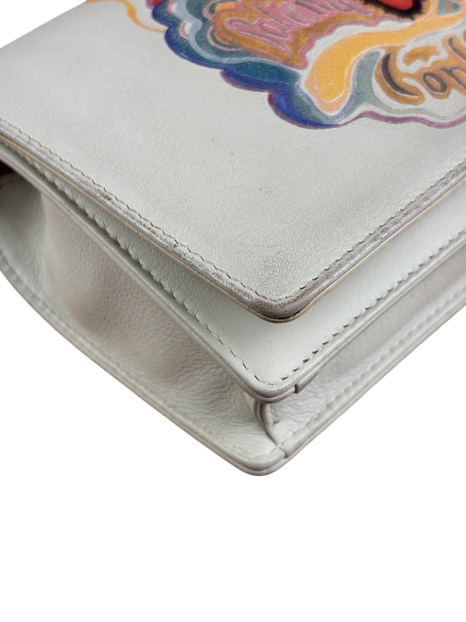 Christian Dior White Leather Amour Chain Wallet Replacement Chain