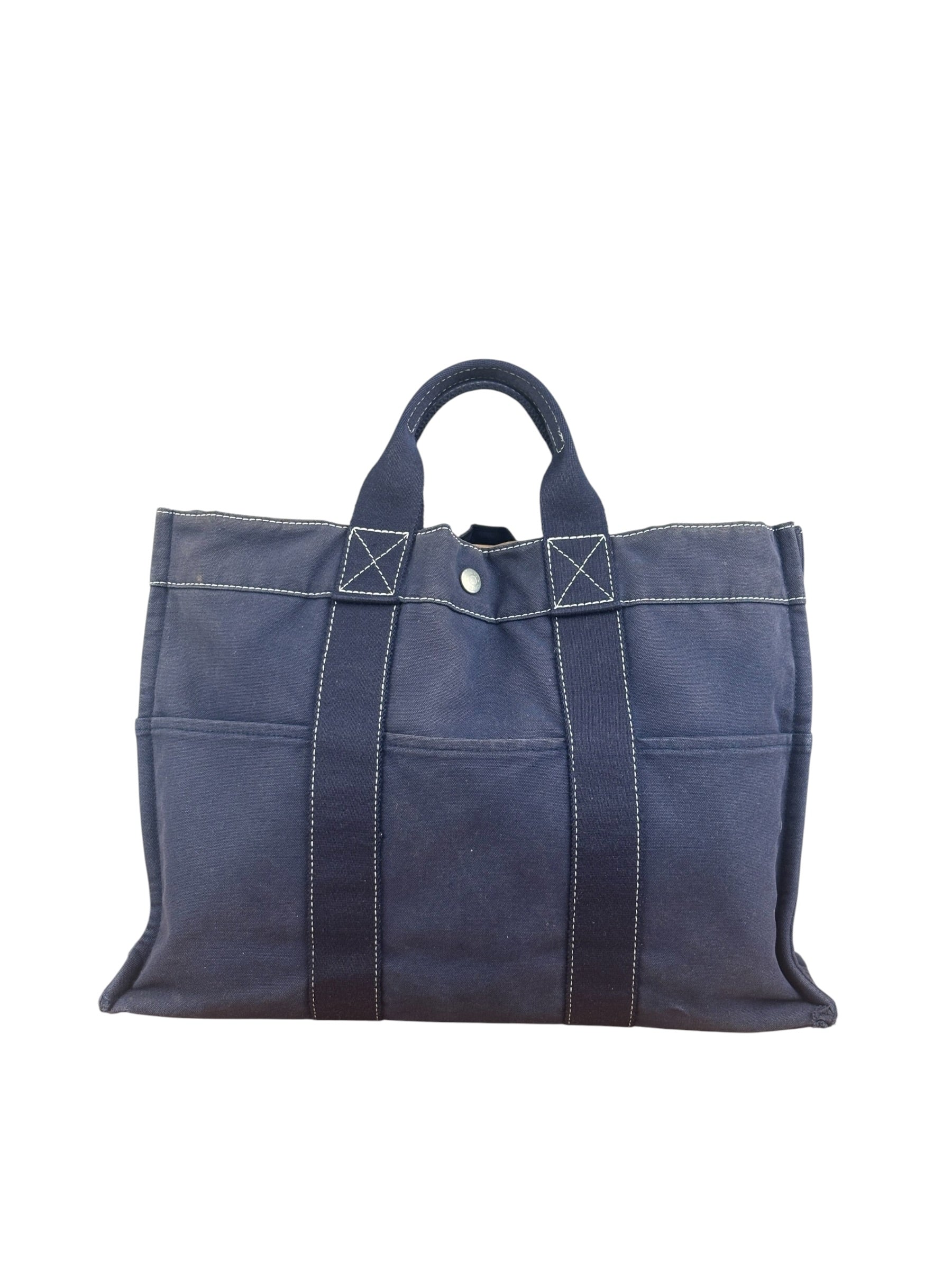 Hermes Canvas Fourre-Tout MM Tote Hand Bag