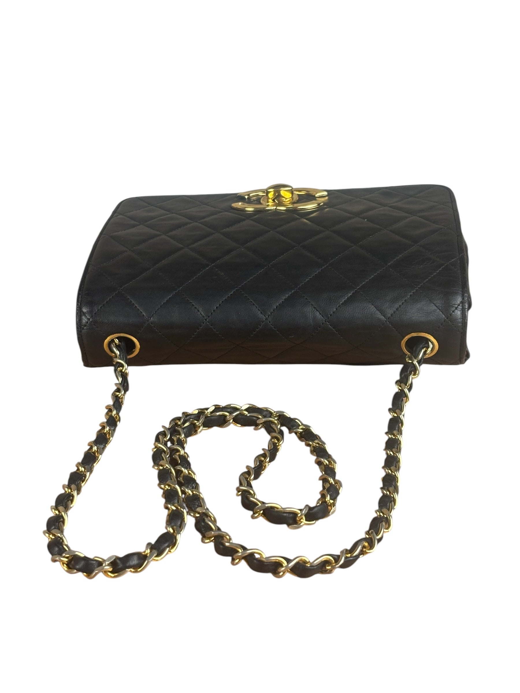 Chanel Black Small Quilted Flap Shoulder Bag 86-88