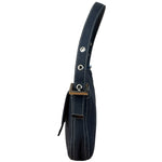 Fendi FF Wave Buckle Denim Baguette