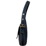 Fendi FF Wave Buckle Denim Baguette