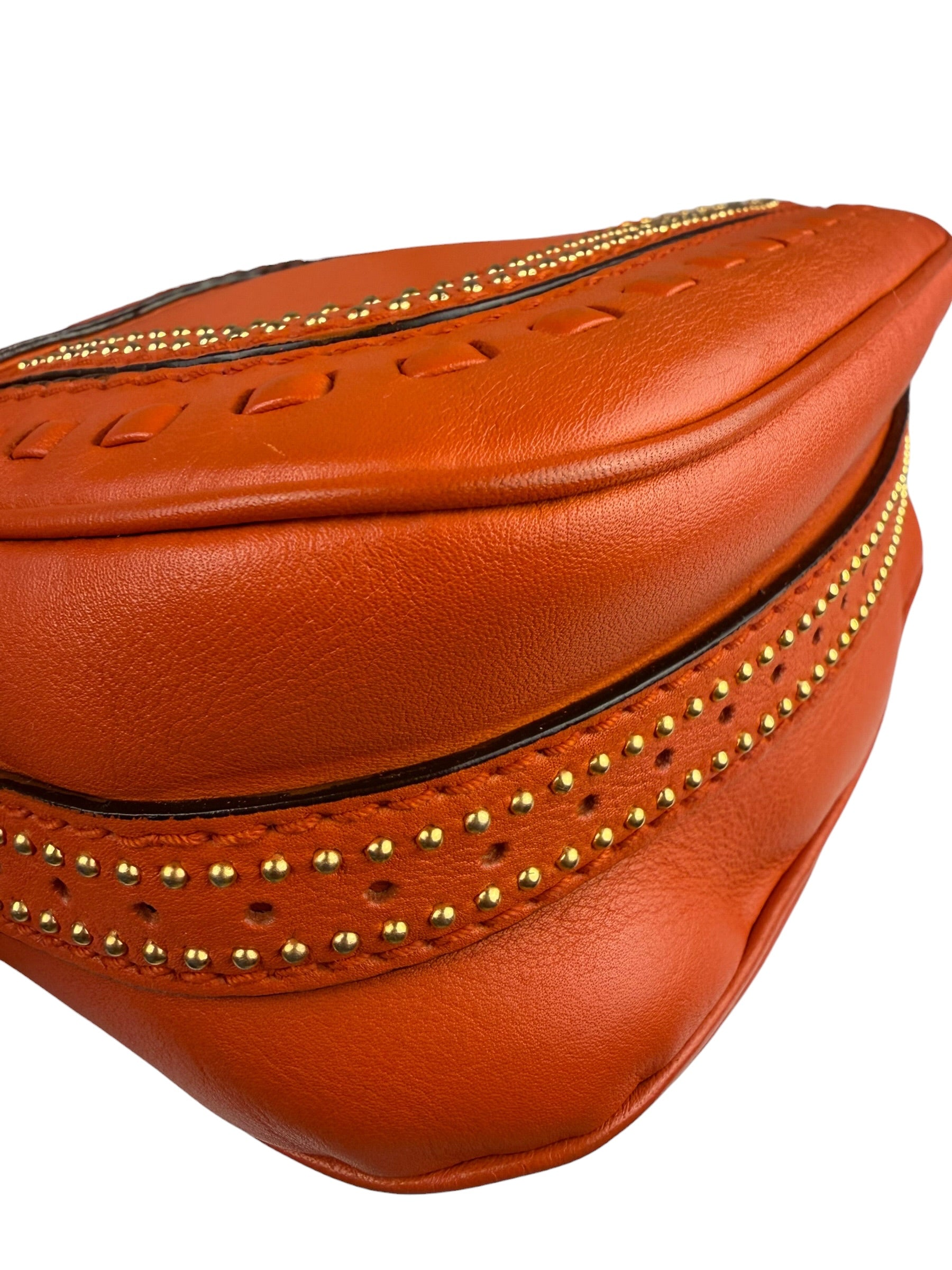 Gucci Orange Leather Snaffle Shoulder Bag
