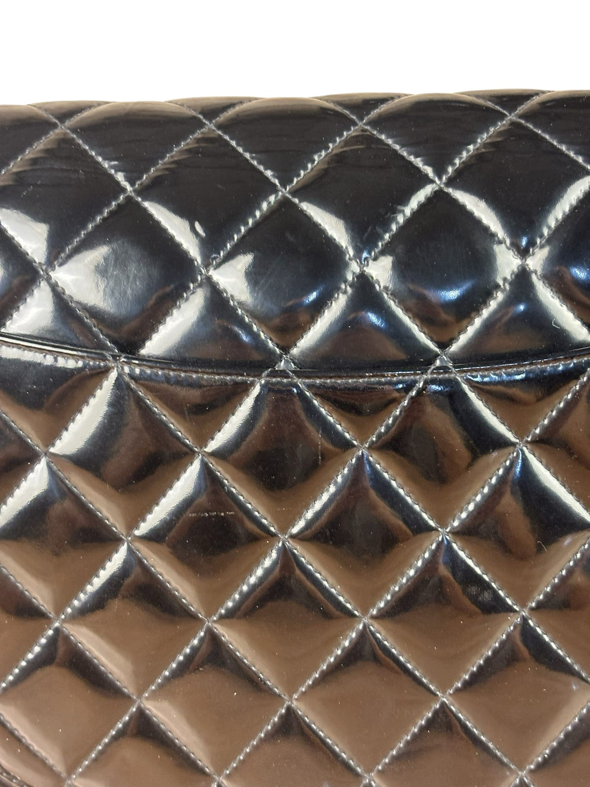 Chanel Black Patent Quilted Large Flap 2009