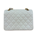 Chanel White Calfskin Square Mini Flap 1994