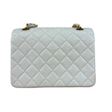 Chanel White Calfskin Square Mini Flap 1994