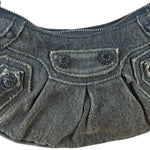 Balenciaga Black Denim Le Cagole XS Shoulder Bag