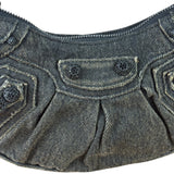 Balenciaga Black Denim Le Cagole XS Shoulder Bag