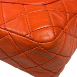 Chanel Orange Quilted Lambskin Flap Bag 2008