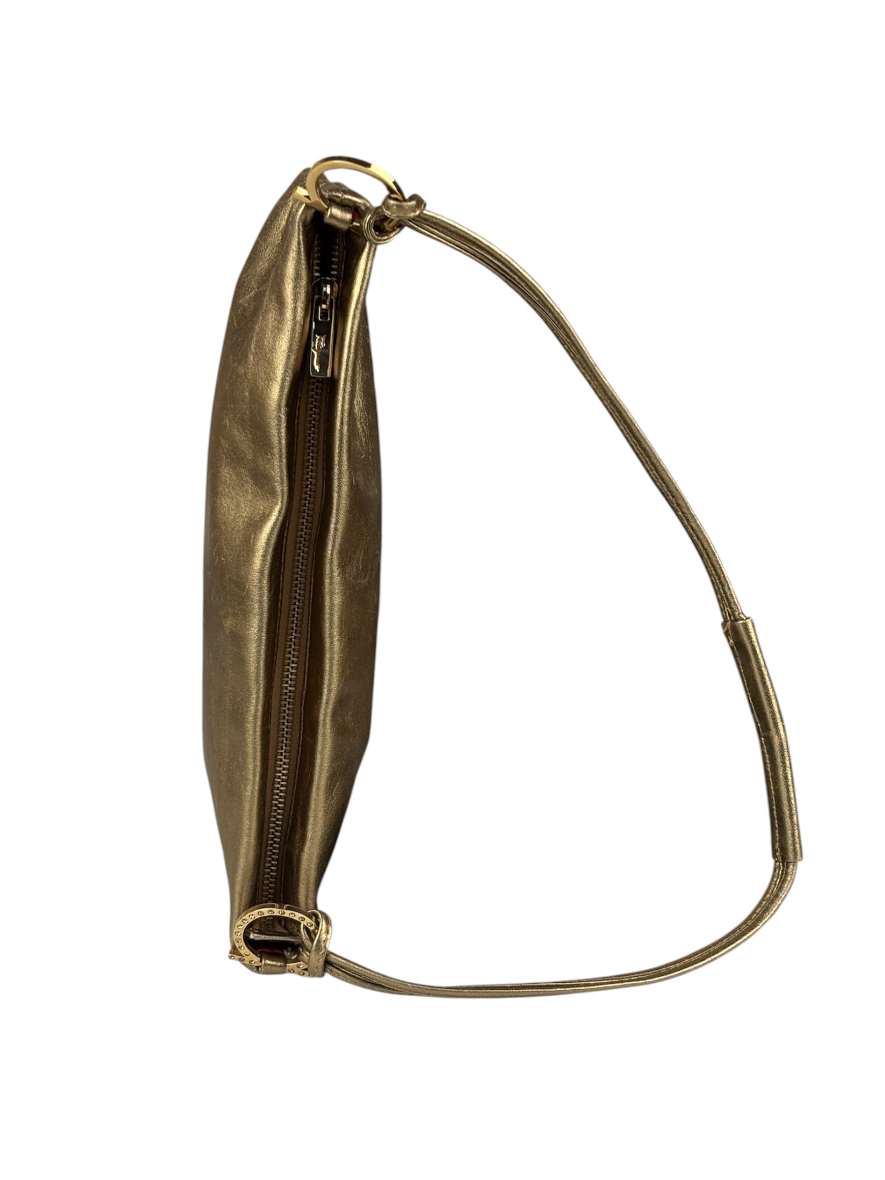 Salvatore Ferragamo Metallic Gold Gancini Shoulder Bag