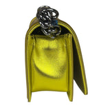 Chanel Metallic Yellow Quilted Patent Leather Mini Boy Flap Bag 2014