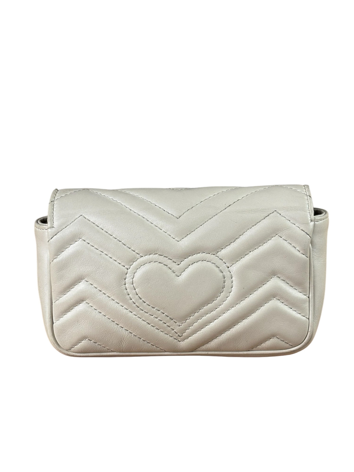 Gucci Marmont Mini Ivory Calfskin Leather Bag