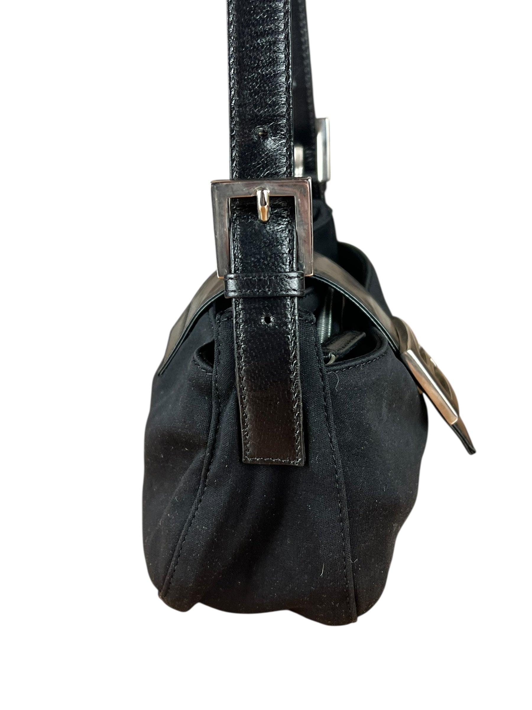 Fendi Mini Baguette Neoprene Black