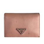 Prada Pink Saffiano Leather Compact Wallet