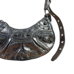 Balenciaga Silver Leather Le Cagole Shoulder Bag