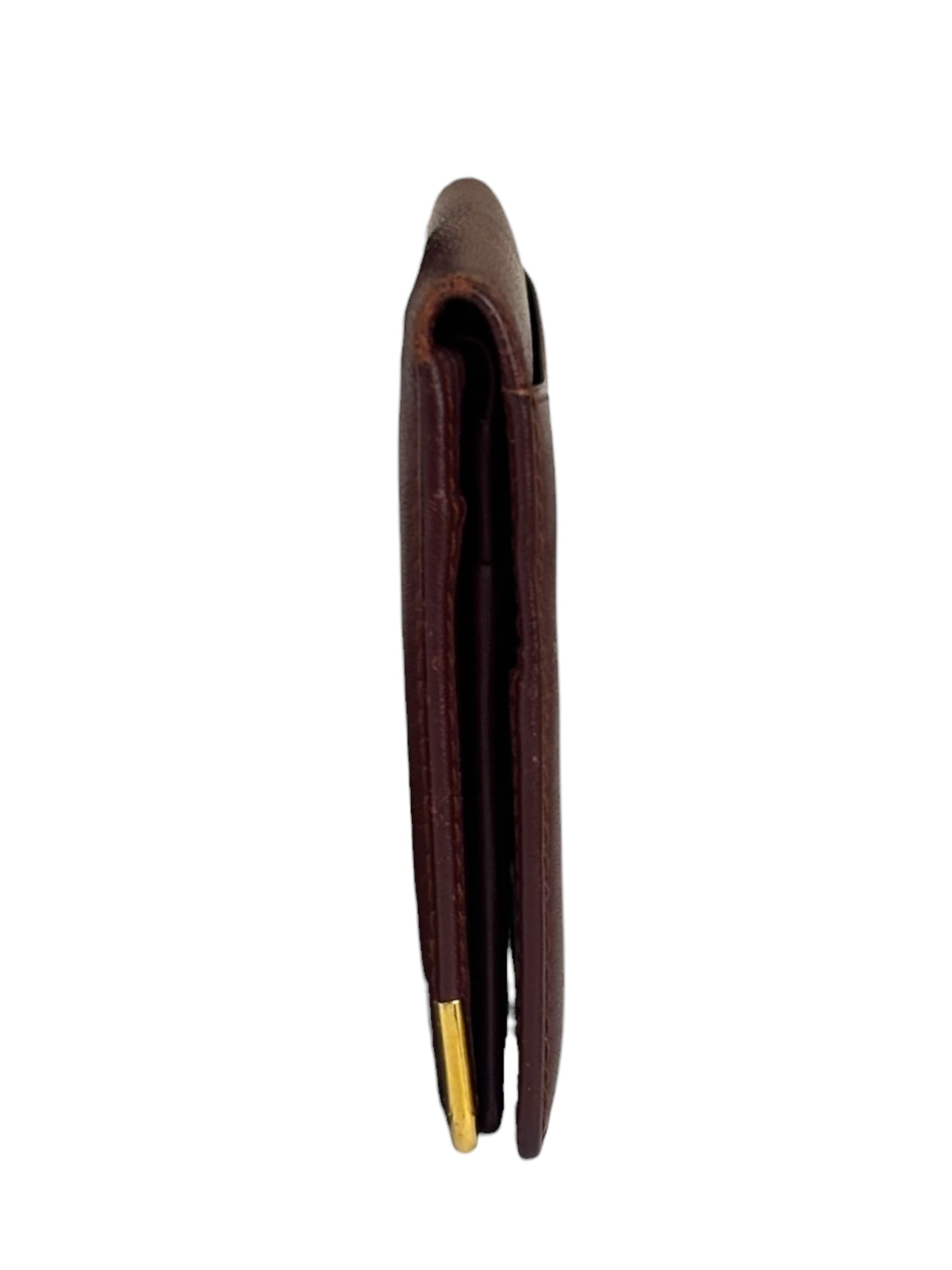 Cartier Vintage Burgundy Leather Wallet