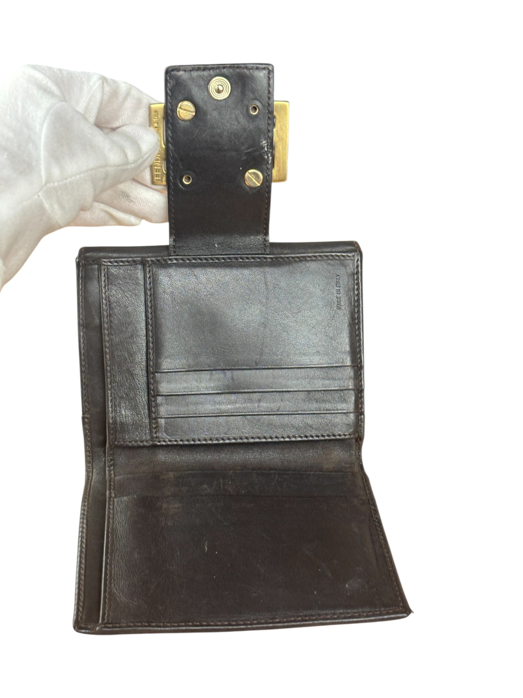 Fendi Vintage Zucca Canvas Compact Wallet