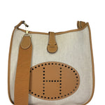 Hermes Brown Leather Trim Evelyne 2004