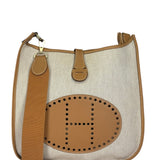 Hermes Brown Leather Trim Evelyne 2004