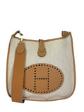 Hermes Brown Leather Trim Evelyne 2004
