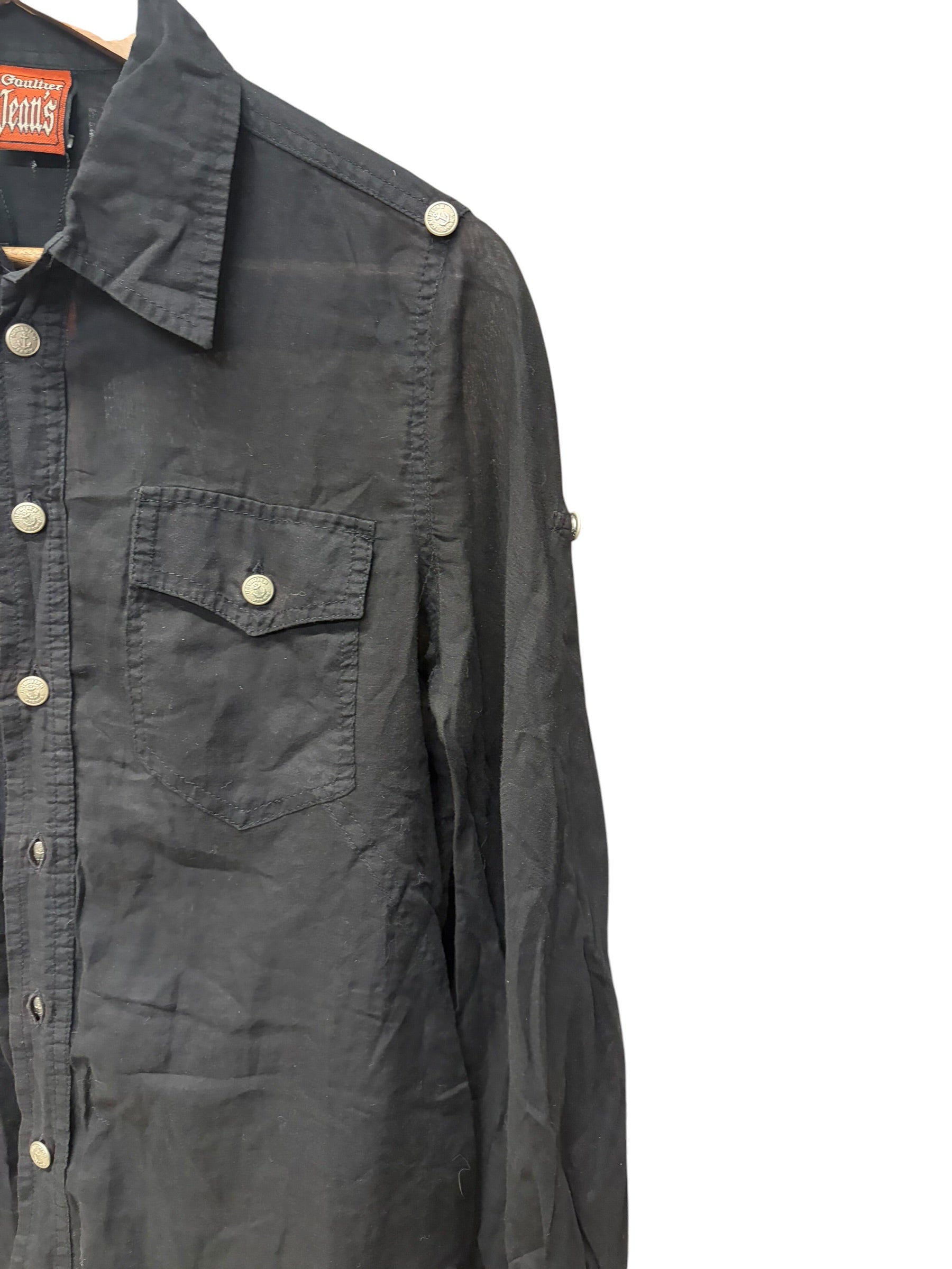 Jean Paul Gaultier Black Long-Sleeve Casual Shirt