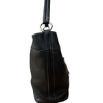 Prada Vintage Black Pebbled Leather Hobo Bag