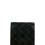 Bottega Veneta Black Intreccio Leather Coin Wallet